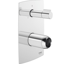 Kit Placa empotrada 3 vías Cromado GE-Box